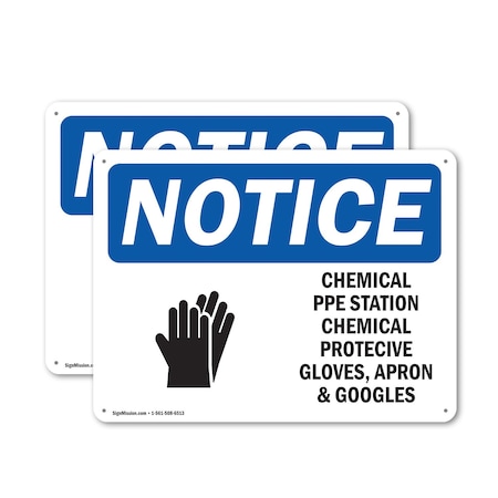 Signmission 7 in Height, 10 in Width, Plastic, Rectangle OS-2PACK-NS-P-710-L-10563